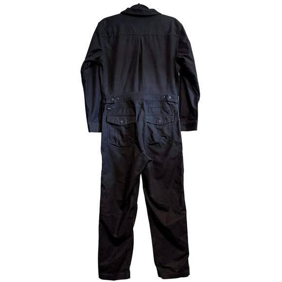 Roark Layover Jumpsuit Zip Front Black Floral Print Utility One Piece Size M - Picture 3 of 16